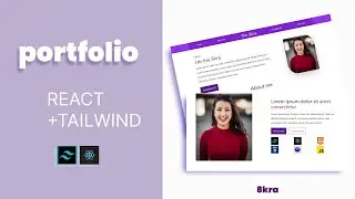 how to build a portfolio website using react js and tailwind css  ||set up project