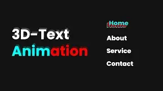 CSS Menu Hover Text Animation | Navigation Text Animation