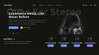 Responsive headphone Landing page design with HTML CSS.