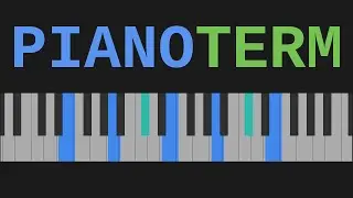 PIANOTERM, piano display with MIDI file or input port