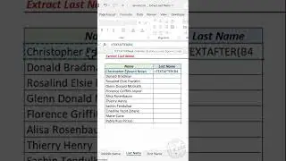 Extract Last Name using TEXTAFTER function in Excel