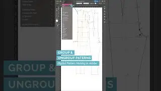 27/49 Group & Ungroup Patterns - Digital Pattern MAking in Ai #patternmaking #fashiondesign