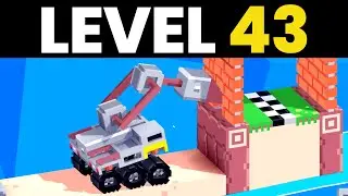 Fancade Drive Mad - Level 43 (Excavator) Gameplay Walkthrough