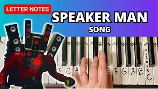 Everybody Wants To Rule The World Piano Tutorial 🌎 Speaker Man Piano lesson with LETTER NOTES