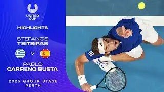 Stefanos Tsitsipas v Pablo Carreno Busta Highlights | United Cup 2025 Group C