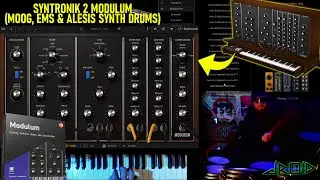 IK Multimedia Syntronik 2 MODULUM (MOOG, EMS & Alesis Synth Drums) Sound Demo w/ Simmons Titan 50