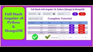 Building a Full Stack Web App with Angular 18, Python & MongoDB | Complete Tutorial