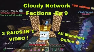 MINECRAFT Cloudy Network Factions - We Raided Them While They Were Online ! 😱