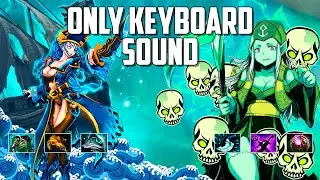 ASMR Keyboard Sound | Dota 2 necrophos and kunkka spirit gameplay