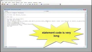 VBA tutorial How to Break and Combine Statements in Code