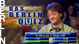 "Wie viele Trucks starteten 1989 zur ersten Loveparade?" | Das Berlin Quiz (2002) | Folge 28/45