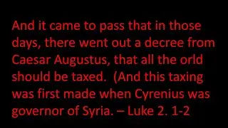 'A decree went out from Caesar Augustus' - The evidence for the date of the birth of Jesus