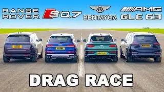 New Range Rover V8 v AMG v Audi v Bentley: DRAG RACE