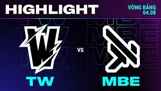 HIGHLIGHT | TW vs MBE | VCS 2024 MÙA HÈ | Tuần 6 | 04.08.2024