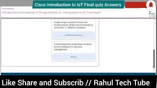 Cisco Introduction to IoT Final quiz Answers // Introduction to IoT English 0920 cga final quiz