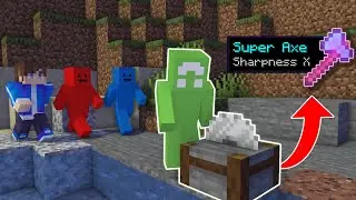 Minecraft Manhunt, But Stone Gives OP Loot...