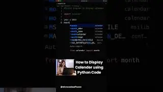 How to display Python's Calendar | Python Short | Microcode Software