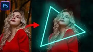 Neon Light Effect Photoshop । Triangle Glow Effect