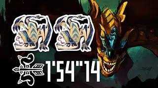 Intense Solo Bow Speedrun: 2x Tigrex Takedown in 1'54"14 Monster Hunter Rise Sunbreak Seismic Scares