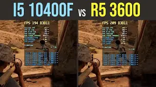 intel i5 10400f vs Ryzen 5 3600 in 6 games