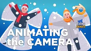 Snow Angels: Animating the Camera adding Snow, Grease Pencil. Using Particles in 2D Animation!