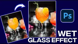 Create Wet Glass Effect in Photoshop #shorts #photoshoptutorial #graphicdesign