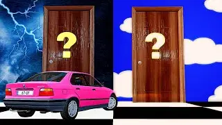 Mystery Doors Game, SCARY or HAPPY World?- BeamNG.drive