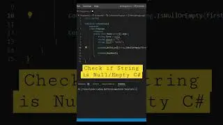 Check if String is Null or Empty C# 