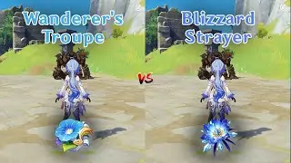 Ganyu Artifacts Comparison, Blizzard Strayer vs Wanderers Troupe!! gameplay COMPARISON!!