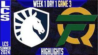 TL vs FLY Highlights G3 | LCS W1D1 Summer 2024 | Team Liquid vs FlyQuest Week 1 Day 1 Game 3