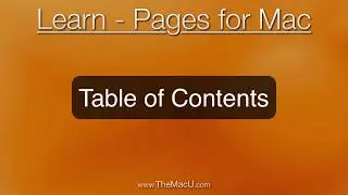 How to quickly build a Table of Contents in Pages for Mac!