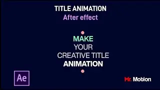 Title animation | typography | After effect tutorial | Text Animation | Lower third animation