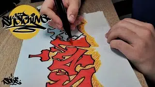 Граффити скетчинг часть1 делюсь своим опытом рисования // Graffiti sketching part1