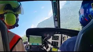 Вид на Альпы с вертолета. Когда лень спускаться пешком.