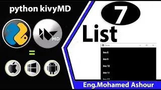 kivyMD Python library(صنع تطبيقات الموبايل)_List