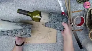 DIY / Имитация коры дерева/ Лепим из массы