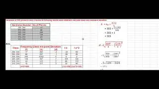 Statistical Quality Control-Frequency Distribution, Mean and Standard Deviation