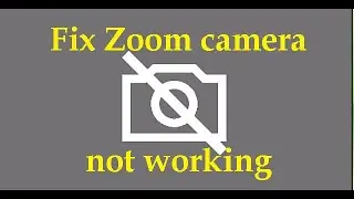 How to Fix Zoom camera not working