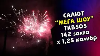 Фейерверк, салют Мега шоу на 142 залпа х 1,25