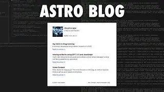 How To Build a Blog with Astro 4.0, TypeScript and Tailwind