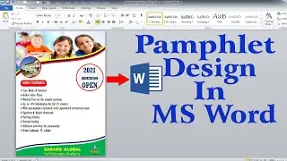 How to make Pamphlet Design in Ms word ||  Admission open Pamphlet Design in ms word ||