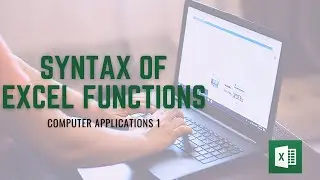 Syntax of Excel Functions