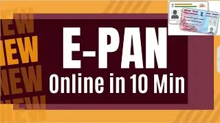 e PAN - Income Tax new features online in 2022 // Apply PAN online//How do you make e-PAN?