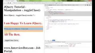 JQUERY TOGGLECLASS METHOD DEMO