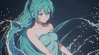 Hatsune Miku in water dress, AI generated video. Tested using Stable Diffusion and AnimateDiff.