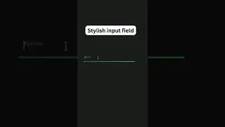 Stylish Input Field |  HTML CSS #webdevelopment #shorts#html #coding #viral #php #css #shortsviral