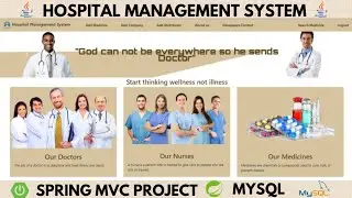 Hospital Management System Project using Spring MVC | Spring Boot | Java | MySQL | Maven