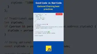 Optional chaining | JavaScript best practices | #shorts #short #coding #programming
