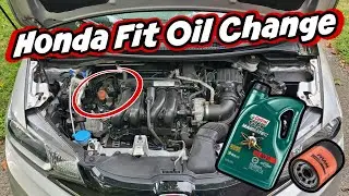 How to Change Honda Fit Oil + Filter ✅ (2015 - 2020)