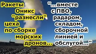 Обновленные ракеты Оникс БРК Бастион снесли цех безэкипажных катеров БЭК и ЗРК NASAMS у Одессы